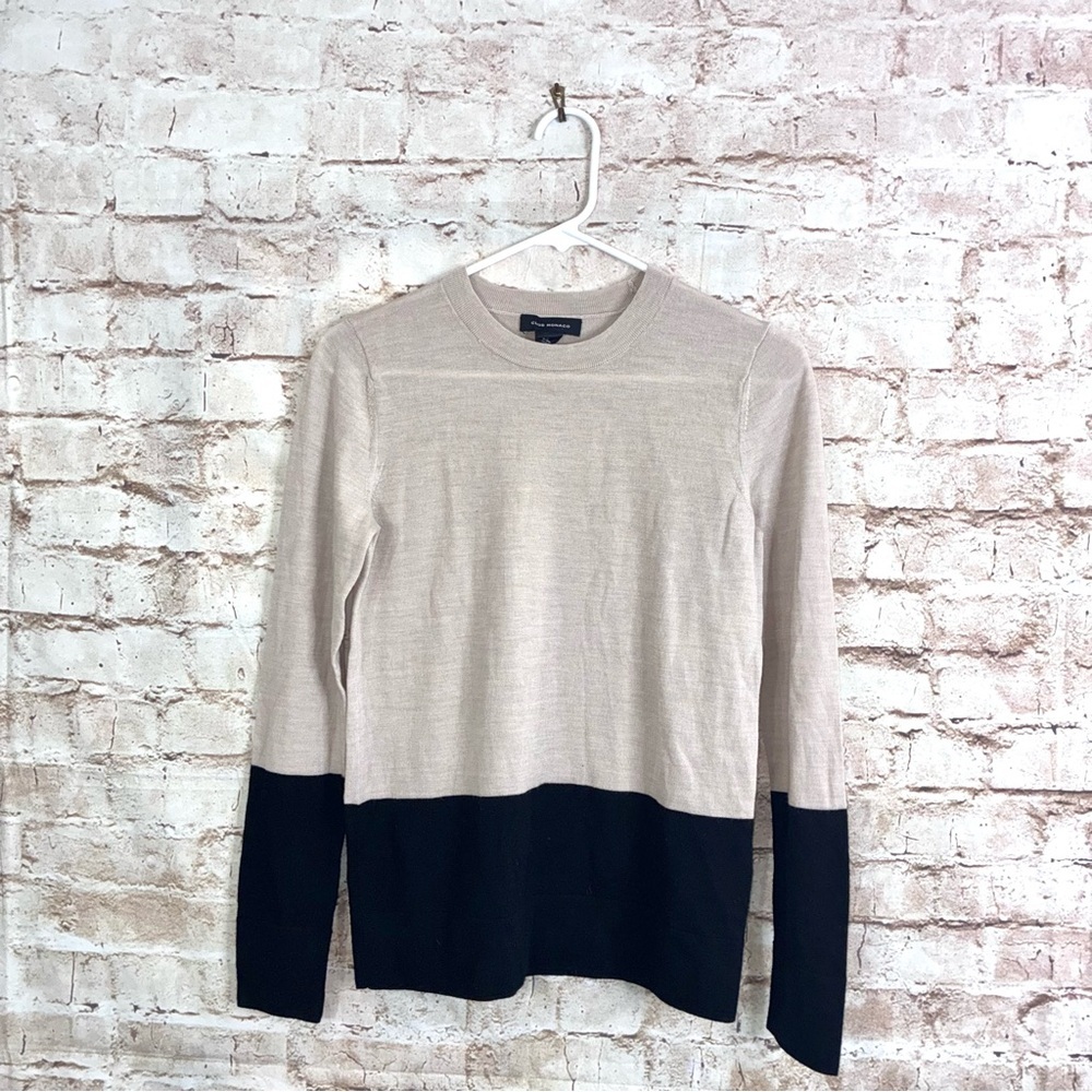 Club Monaco Merino Wool Colorblock Sweater Size Small